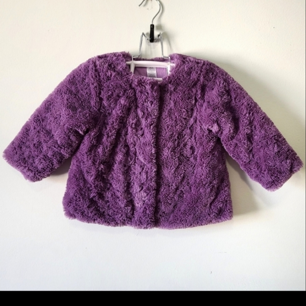 Little me jacket reversible purple coat